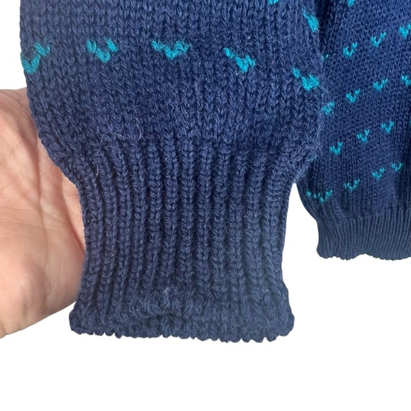 PENDLETON VINTAGE Button down V-Neck Sweater Cardigan with Fair Isle Small - Picture 5 of 8